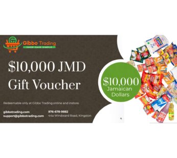 $10,000 JMD Gift Card/Voucher/Certificate