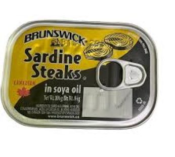 Brunswick Steak Sardine In Soya Oil 106g