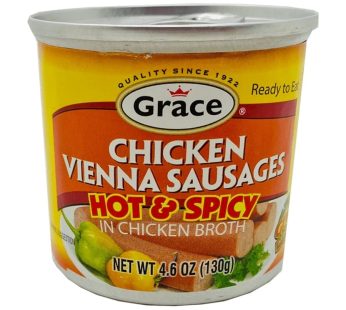 Grace Chicken Vienna Sausages Hot & Spicy in Chicken Broth 130g (4.6 OZ)