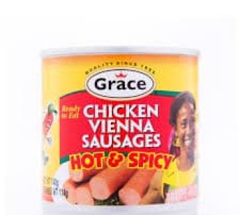 Grace Chicken Vienna Sausages Hot & Spicy140g/114g Drained (4.6 OZ)