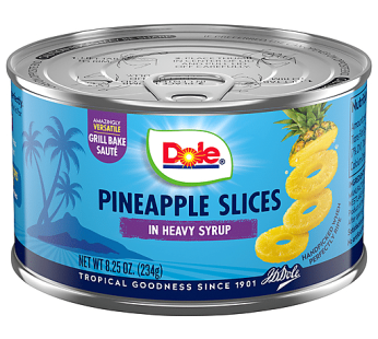 Dole Pineapple in Syrup 8.25oz