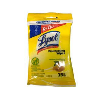 LYSOL Disinfecting Wipes 15 pack (Small)