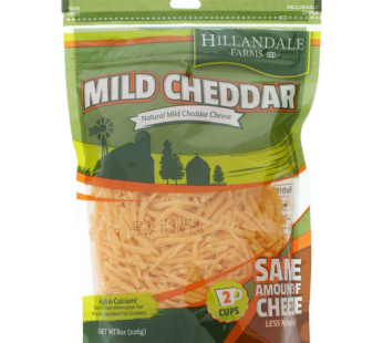 Hillandale farms shredded Mild cheddar 8oz