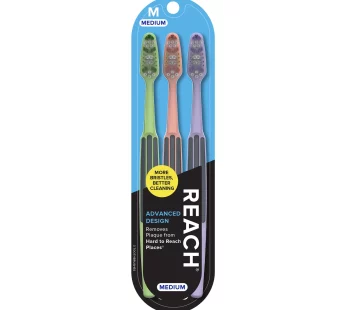 Reach Toothbrush 3 Pack Medium