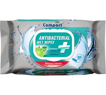 Ultra Compact Antibacterial Wet Wipes 100pcs